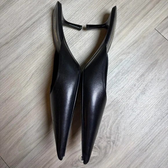 Saint Laurent Black Pointed Heels - Picture 3 of 8